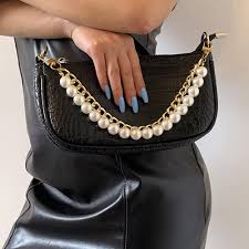 black-bag-with-gold-chain